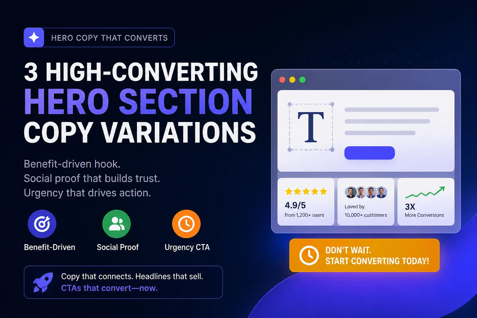 SaaS Landing Page Hero Copy