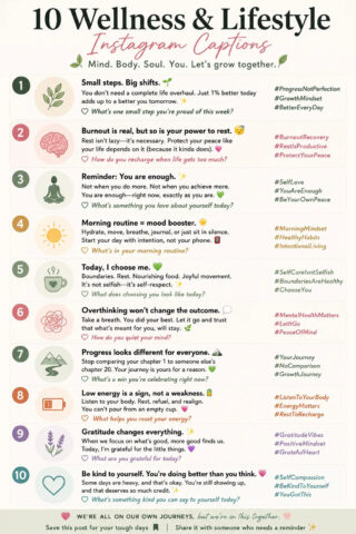 Instagram Captions for Lifestyle & Wellness