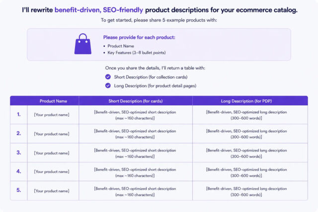 Benefit-Driven Product Descriptions