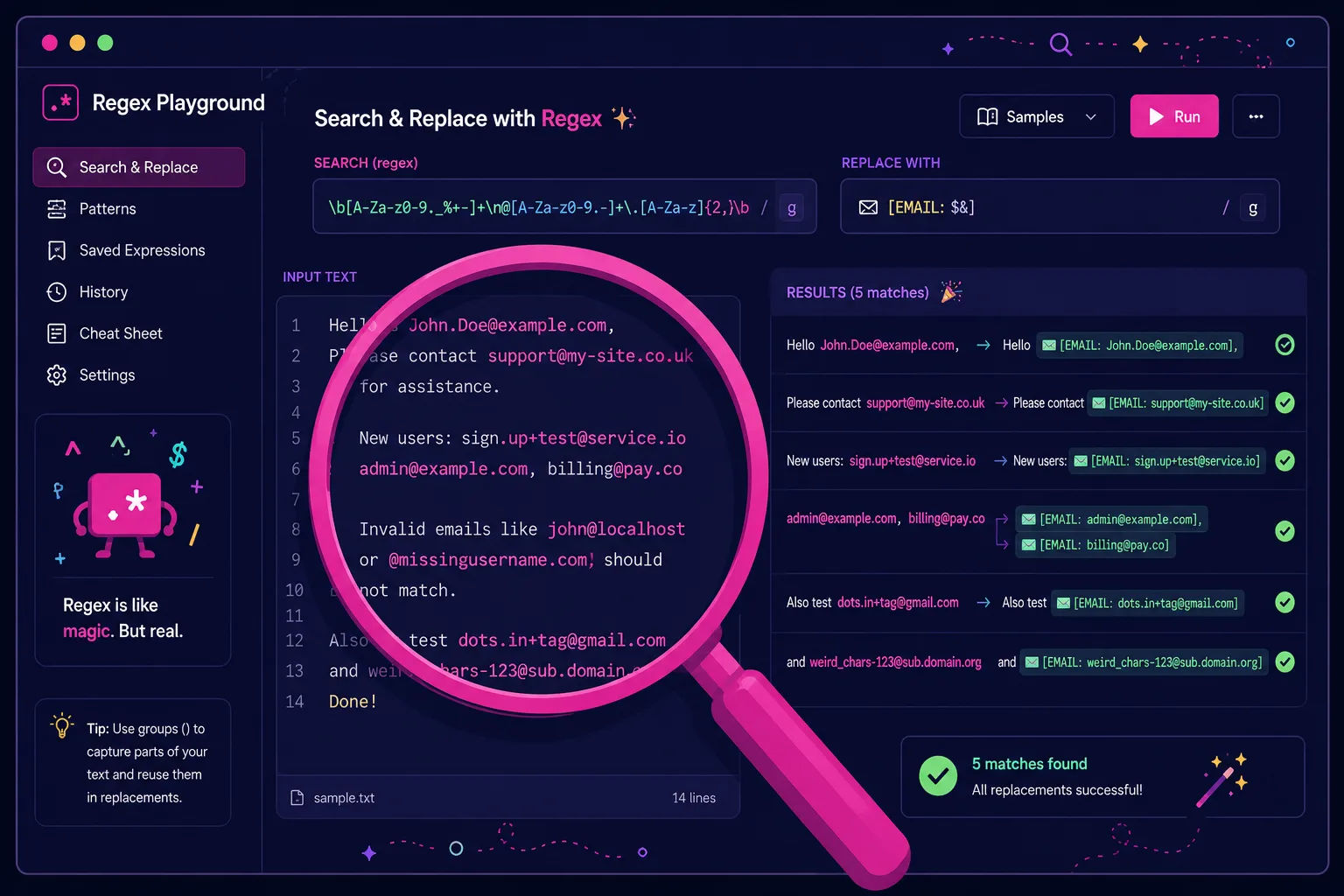 Regex Pattern Builder And Explainer