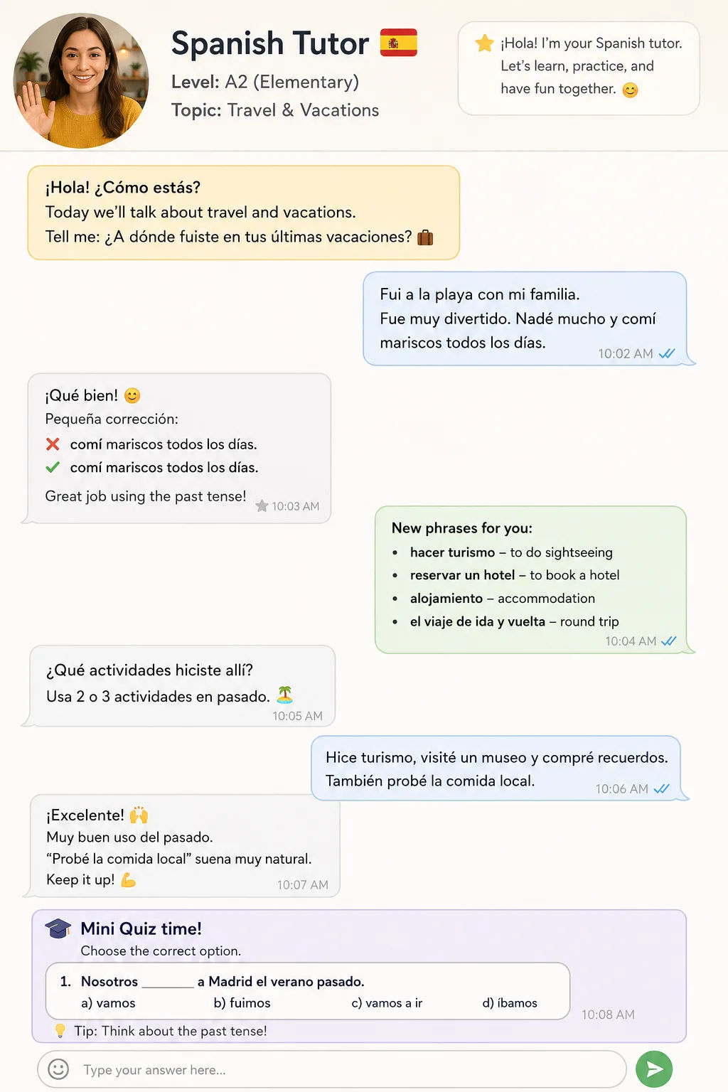 Language Tutor Conversation Partner