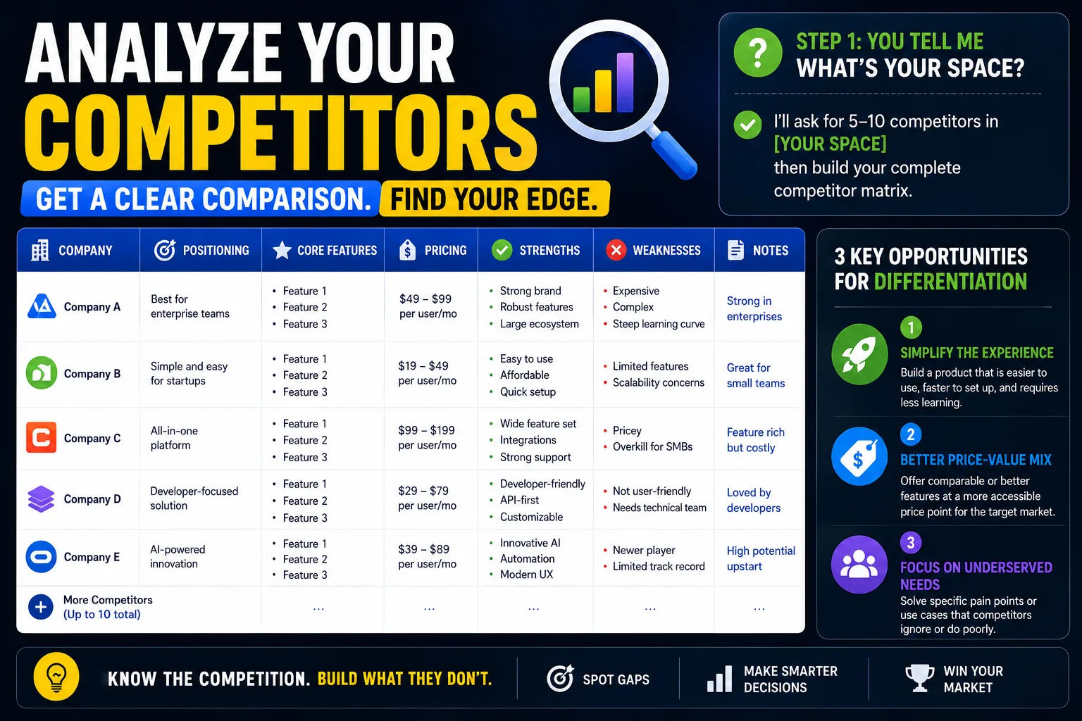 Competitor Analysis Matrix