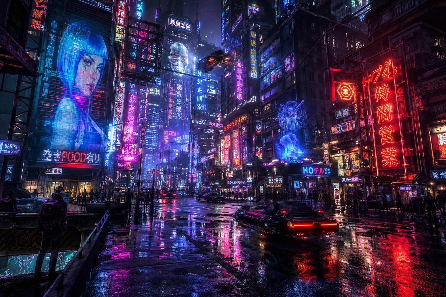 Cyberpunk City Night
