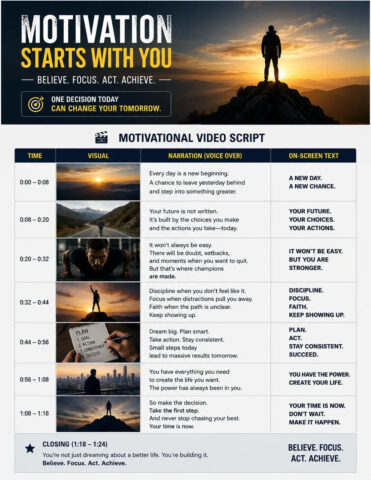 Motivational Video Script