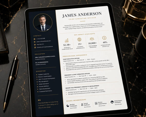 Executive Resume Builder 19