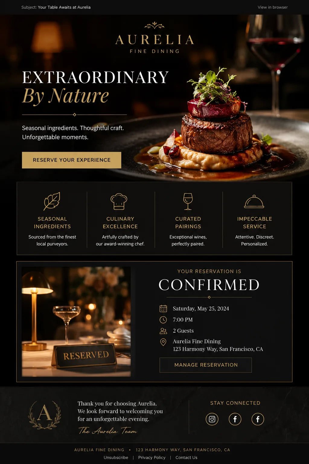 Restaurant Email Campaign