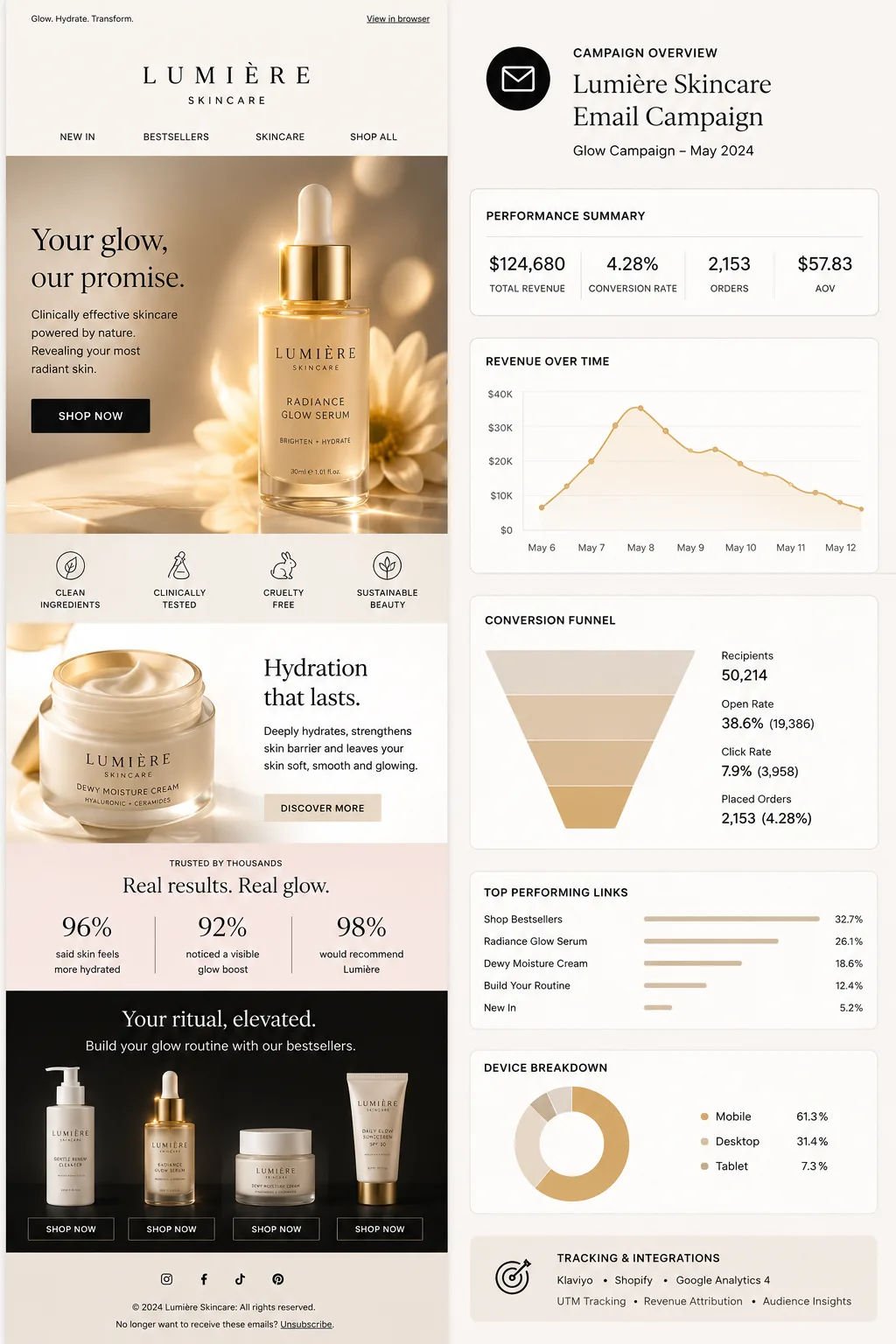 Beauty Product Email Campaign
