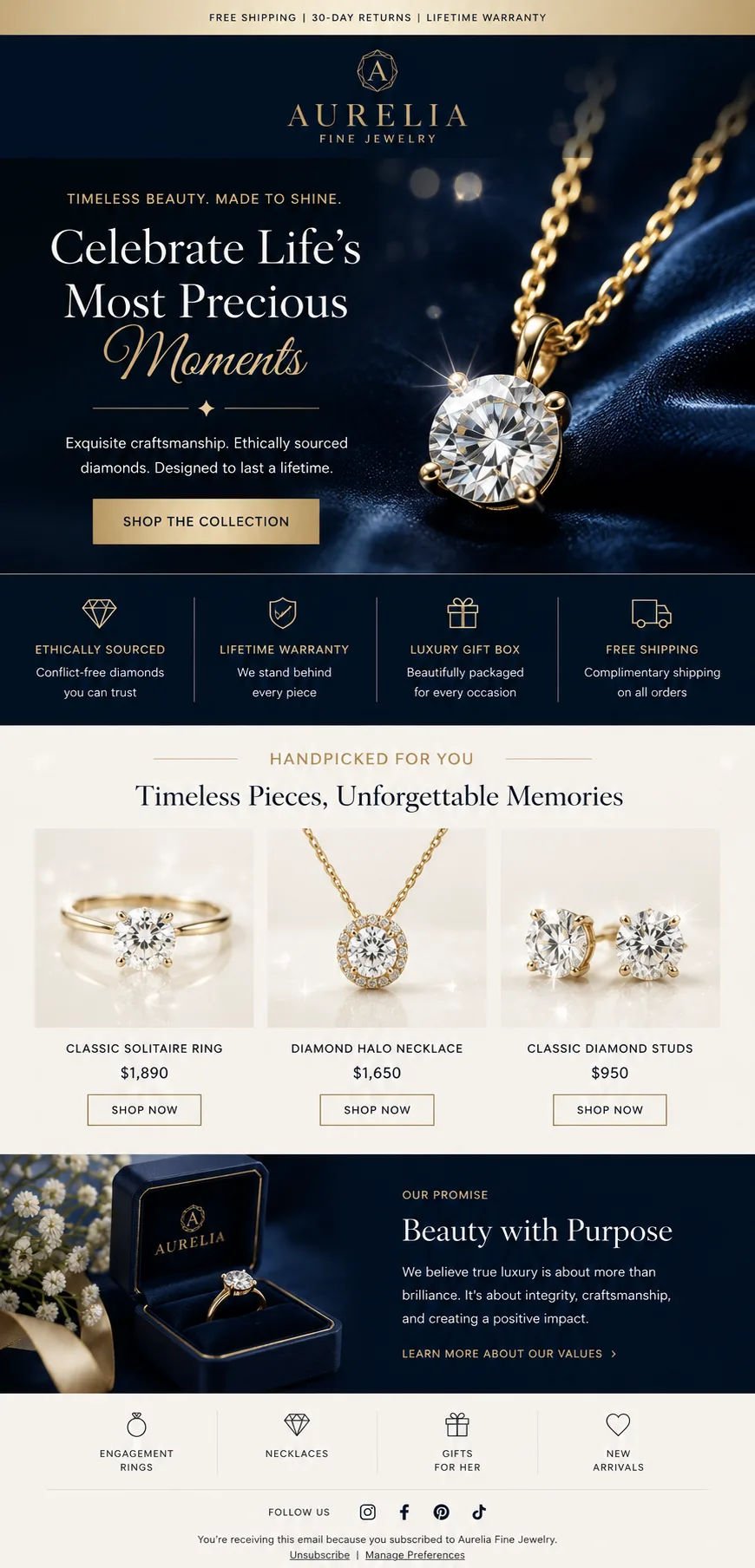 Luxury Jewelry Email Launch