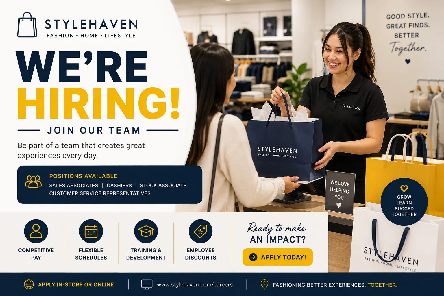 Retail Store Hiring Banner