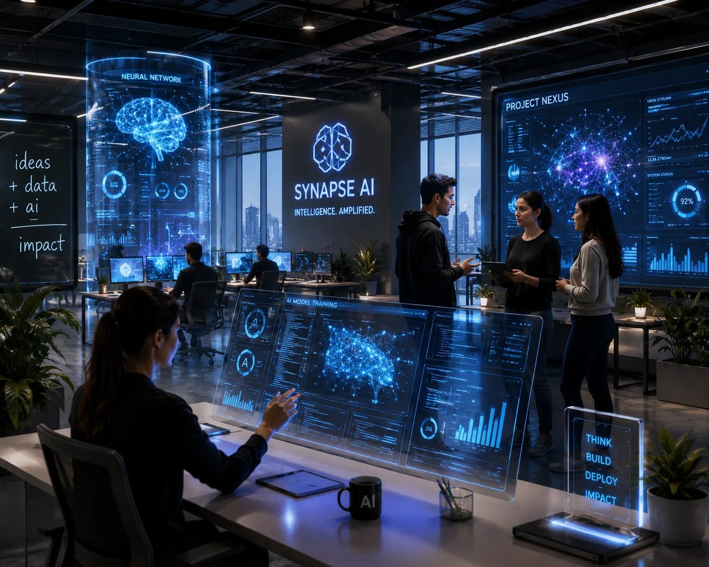 AI Startup Recruitment Poster