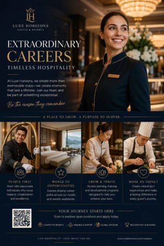 Hotel Staff Hiring Poster