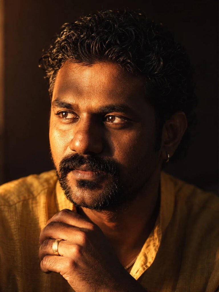 Cinematic Close-Up of a Thoughtful Man