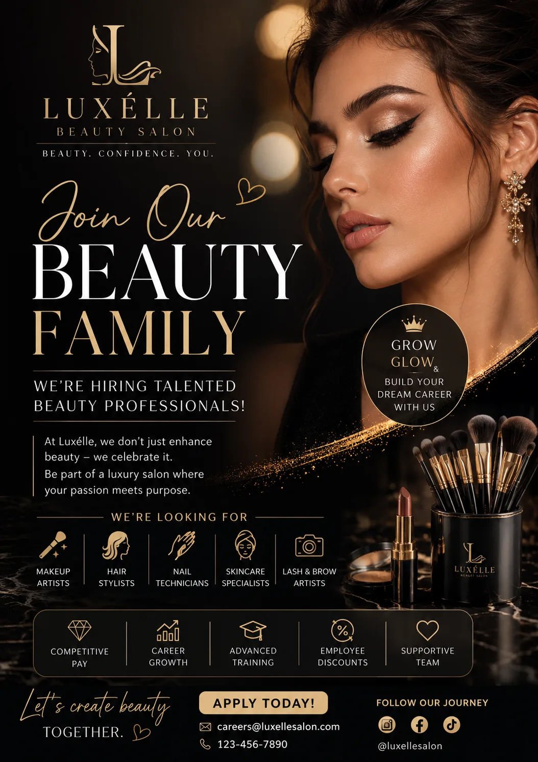 Beauty Salon Hiring Poster