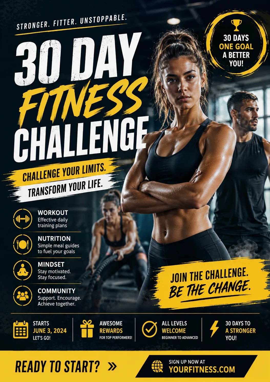 Fitness Challenge Poster