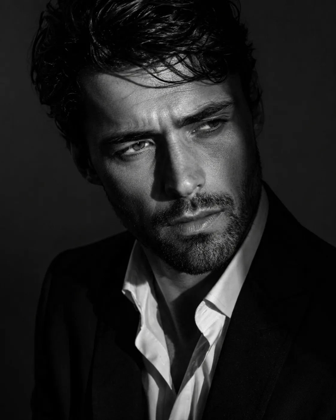 Black White Editorial Portrait